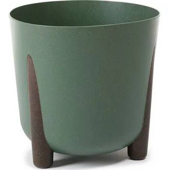 Květináč Plastový květináč Frida eco wood 340 mm, zelený lesní (136466 007 LA247 FRIDA zelená les. ECO 340)