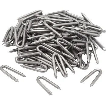 Příslušenství pro plot B-Forest Spony "Rákosníky" pro upevnění lesní sítě na dřevěné sloupky 100ks