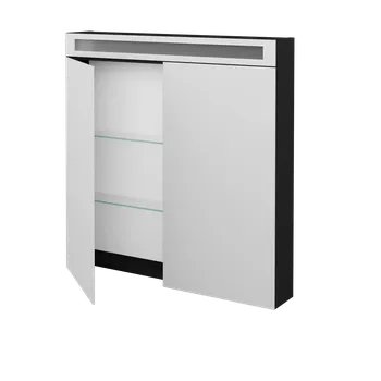 Koupelnový nábytek Dřevojas Dvoudvéřová galerka MAX GA2O 80 - L03 Antracit vysoký lesk