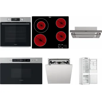 Set domácích spotřebičů WHIRLPOOL OMK58CU1SX + WHIRLPOOL AKT 8130/NE + WHIRLPOOL AKR 5390/1 IX + WHIRLPOOL MBNA910X + WHIRLPOOL WIC 3C33 PFE + WHIRLPOOL WHC18 T311