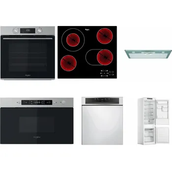 Set domácích spotřebičů WHIRLPOOL OMK58CU1SX + WHIRLPOOL AKT 8190/BA + WHIRLPOOL AKR 650/1 IX + WHIRLPOOL MBNA910X + WHIRLPOOL WBC 3C34 PF X + WHIRLPOOL WHC18 T311