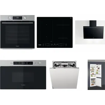 Set domácích spotřebičů WHIRLPOOL OMK58CU1SX + WHIRLPOOL WL B8160 NE + WHIRLPOOL AKR 62F LT K + WHIRLPOOL MBNA910X + WHIRLPOOL WIO 3O540 PELG + WHIRLPOOL ART 66112