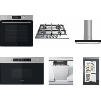 Set domácích spotřebičů WHIRLPOOL OMK58CU1SX + WHIRLPOOL TKRL 661 IX EU + WHIRLPOOL WHBS 62F LT K + WHIRLPOOL MBNA910X + WHIRLPOOL WSIC 3M27 C + WHIRLPOOL ART 66112