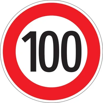 Značení 4CARS Samolepicí rychlostní značka 100 o průměru 150 mm 2. třída