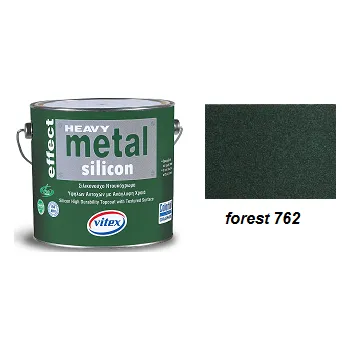 barva na kov Vitex Heavy Metal Silicon Effect - strukturální kovářská barva 762 Forest 0,75L