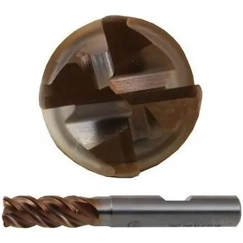 Příslušenství k frézce NÁSTROJE CZ Fréza 8-70/19/34mm, 4břity, stopka 8mm, R0,5, čelní válcová, břit přes střed, s rohovým rádiusem, prodloužená, HPC - CZTK-7463-080-05-GS-HB