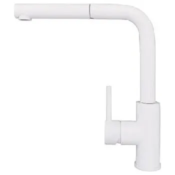 Vodovodní baterie Alveus Zeos - Dřezová baterie s výsuvnou koncovkou, bílá 1136506