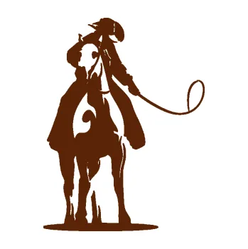 Samolepící dekorace SAMOLEPKA Kovboj 002 pravá na koni s bičem (15 - hnědá) NA AUTO, NÁLEPKA, FÓLIE, POLEP, TUNING, VLASTNÍ TEXT, TISK, AUTOSAMOLEPKY.cz, POLEPY, OBRÁZEK, LOGO, SAMOLEPKY