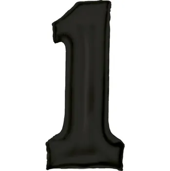 Balónek Balónek číslo 1 černé 86 cm - Amscan 9917303