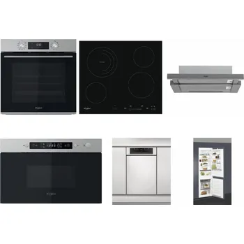 Set domácích spotřebičů WHIRLPOOL OMK58CU1SX + WHIRLPOOL AKT 8900 BA + WHIRLPOOL AKR 749/1 IX + WHIRLPOOL MBNA910X + WHIRLPOOL WSBO 3O34 PF X + WHIRLPOOL ART 66112