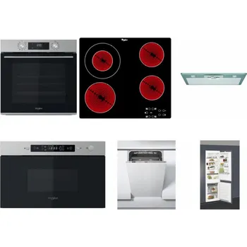 Set domácích spotřebičů WHIRLPOOL OMK58CU1SX + WHIRLPOOL AKT 8130/NE + WHIRLPOOL AKR 650/1 IX + WHIRLPOOL MBNA910X + WHIRLPOOL WSIC 3M27 C + WHIRLPOOL ART 66112