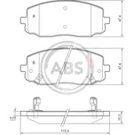 A.B.S. Sada brzdových destiček, kotoučová brzda 37474