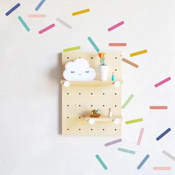 Samolepící dekorace Funlife Samolepky do pokojíčku vícebarevné proužky 12 x 2 cm