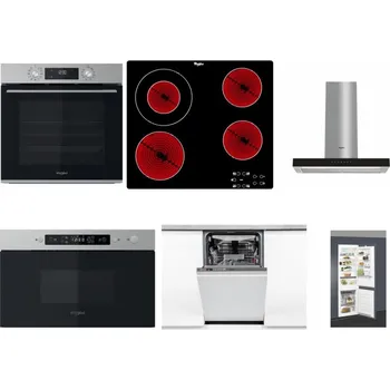 Set domácích spotřebičů WHIRLPOOL OMK58CU1SX + WHIRLPOOL AKT 8130/NE + WHIRLPOOL WHBS 62F LT K + WHIRLPOOL MBNA910X + WHIRLPOOL WSIO 3O34 PFE X + WHIRLPOOL ART 66112