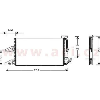 Sušič klimatizace chladič klimatizace bez sušičky 1.2i 8/16V [520*280*34]