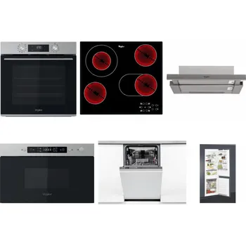 Set domácích spotřebičů WHIRLPOOL OMK58CU1SX + WHIRLPOOL AKT 8190/BA + WHIRLPOOL AKR 5390/1 IX + WHIRLPOOL MBNA910X + WHIRLPOOL WSIO 3O34 PFE X + WHIRLPOOL ART 65031