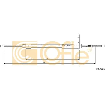 Lanko parkovací brzdy COFLE Tažné lanko, parkovací brzda 109326