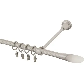 Garnýž kovová 190 cm rýhovaná jednořadá 16 Piza chrom mat