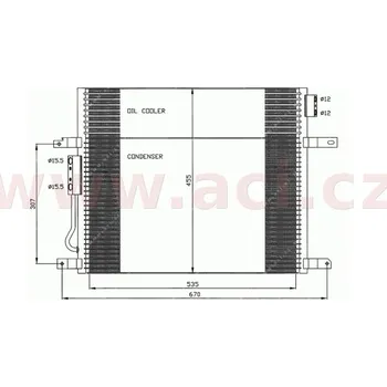 Sušič klimatizace 3/03- chladič klimatizace bez sušičky s chladičem oleje 4.0i, 4.7i, 2.7CRDi, 3.1TD [610*458*22]