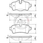 A.B.S. Sada brzdových destiček, kotoučová brzda 37629