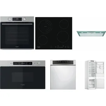 Set domácích spotřebičů WHIRLPOOL OMK58CU1SX + WHIRLPOOL AKT 8900 BA + WHIRLPOOL AKR 650/1 IX + WHIRLPOOL MBNA910X + WHIRLPOOL WBC 3C34 PF X + WHIRLPOOL WHC18 T311