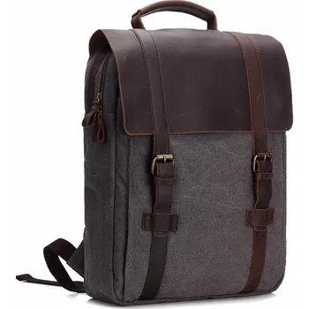 Sportovní batoh Kožený batoh crazy horse s pásky Barva (Varianta): gray