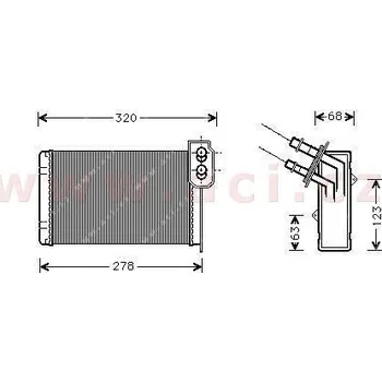 Výměník tepla topný radiátor -AC [234*158*42]