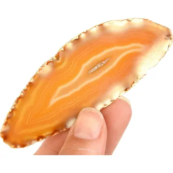 Přírodní kámen Achát plátek s dutinou z Brazílie 21g