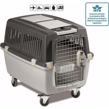 přepravka pro zvíře Gulliver 4 kovová dvířka, šedá