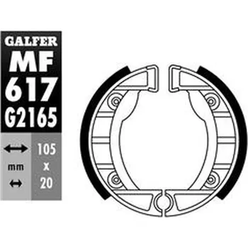 Brzdová čelist GALFER brzdové čelisti - pakny přední PIAGGIO VESPINO 50 80-, zip 50 92 (GALFER brzdové čelisti - pakny přední PIAGGIO VESPINO 50 80-, zip 50 92)