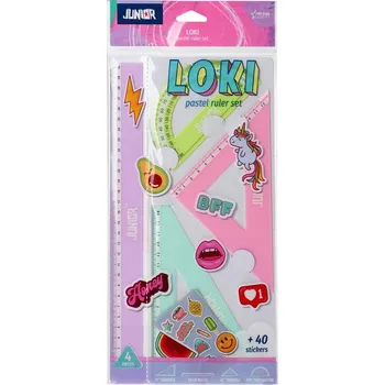 Set školních potřeb SET pravítek PASTEL