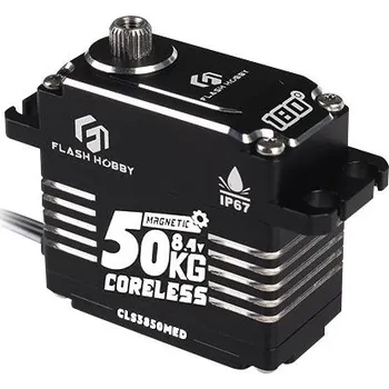 RC vybavení Programovatelné servo FH-CLS3850MED 8.4V/ 50kg - magnetický enkodér - Flash Hobby