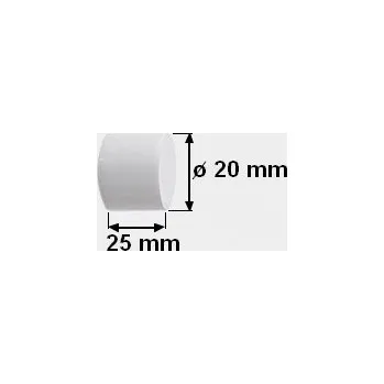 Příslušenství pro garnýž Koncovka pro tyč 19mm Pullo - bílá