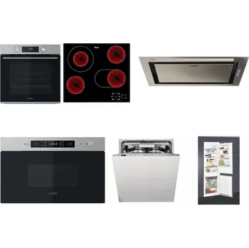 Set domácích spotřebičů WHIRLPOOL OMK58CU1SX + WHIRLPOOL AKT 8190/BA + WHIRLPOOL WCT3 64 FLB X + WHIRLPOOL MBNA910X + WHIRLPOOL WIO 3T133 PLE + WHIRLPOOL ART 65031