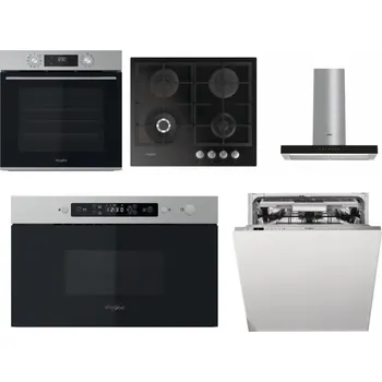 Set domácích spotřebičů WHIRLPOOL OMK58CU1SX + WHIRLPOOL GOFL 629/NB + WHIRLPOOL WHBS 62F LT K + WHIRLPOOL MBNA910X + WHIRLPOOL WIO 3O540 PELG
