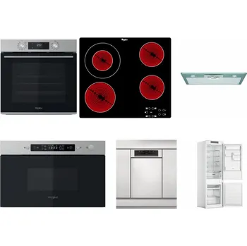 Set domácích spotřebičů WHIRLPOOL OMK58CU1SX + WHIRLPOOL AKT 8130/NE + WHIRLPOOL AKR 650/1 IX + WHIRLPOOL MBNA910X + WHIRLPOOL WSBO 3O34 PF X + WHIRLPOOL WHC18 T311