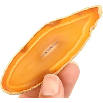 Přírodní kámen Achát plátek s dutinou z Brazílie 23g