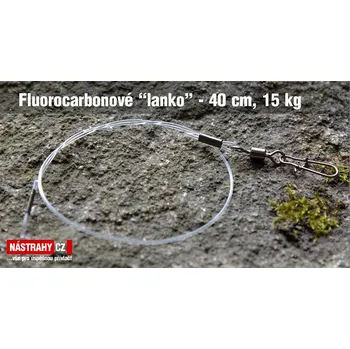 Fluorocarbonový štikový návazec 40cm