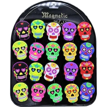 Dekorativní magnet Pogumovaný magnet - Lebky - 20 ks - PK19-56