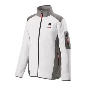 Aku-vyhřívaná bunda fleece TF White 10.8/18.0 L pánská + PS 10,8/18,0 aku adaptér /FlexPack/ FLEX - FX-512141