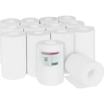 Papírový ručník Utěrky MIDI bez dutinky 2vr. celulóza, 20 cm/13 cm, návin 70 m - bílá role / 12 ks (30530)