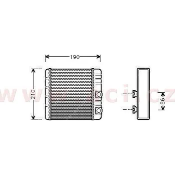 Výměník tepla topný radiátor + AC [135*206*32]
