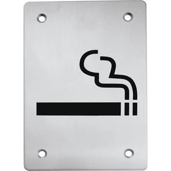 Informační tabulka TI - Piktogram "Kouření povoleno" - hranatý 150 mm BN - Broušená nerez (16)