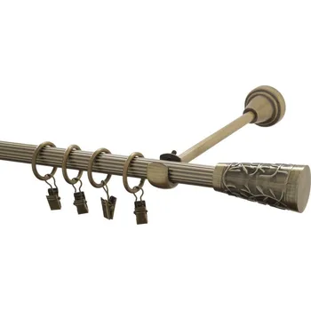 Garnýž Garnýž kovová 480 cm rýhovaná jednořadá 16 Sevilla mosaz