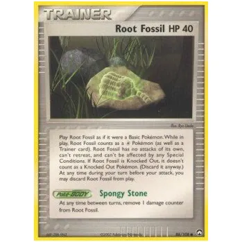 Karetní hra Pokémon PK 086/108 Root Fossil - EX Power Keepers Stav: Near Mint, Verze: NORMAL