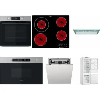 Set domácích spotřebičů WHIRLPOOL OMK58CU1SX + WHIRLPOOL AKT 8130/NE + WHIRLPOOL AKR 650/1 IX + WHIRLPOOL MBNA910X + WHIRLPOOL WIC 3C33 PFE + WHIRLPOOL WHC18 T311