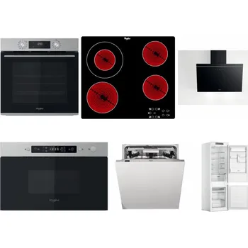 Set domácích spotřebičů WHIRLPOOL OMK58CU1SX + WHIRLPOOL AKT 8130/NE + WHIRLPOOL AKR 62F LT K + WHIRLPOOL MBNA910X + WHIRLPOOL WIO 3O540 PELG + WHIRLPOOL WHC18 T311