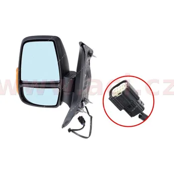 Povinná bezpečnostní výbava zpětné zrcátko el. ovládané vyhřívané el. skládací s oranžovým blikačem (pro žárovku W16W) krátké rameno L