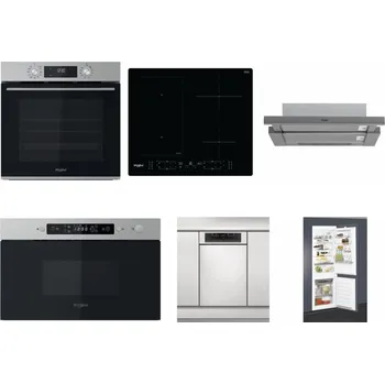Set domácích spotřebičů WHIRLPOOL OMK58CU1SX + WHIRLPOOL WL B8160 NE + WHIRLPOOL AKR 749/1 IX + WHIRLPOOL MBNA910X + WHIRLPOOL WSBO 3O34 PF X + WHIRLPOOL ART 65031