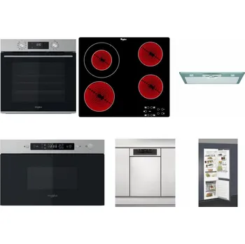 Set domácích spotřebičů WHIRLPOOL OMK58CU1SX + WHIRLPOOL AKT 8130/NE + WHIRLPOOL AKR 650/1 IX + WHIRLPOOL MBNA910X + WHIRLPOOL WSBO 3O34 PF X + WHIRLPOOL ART 66112